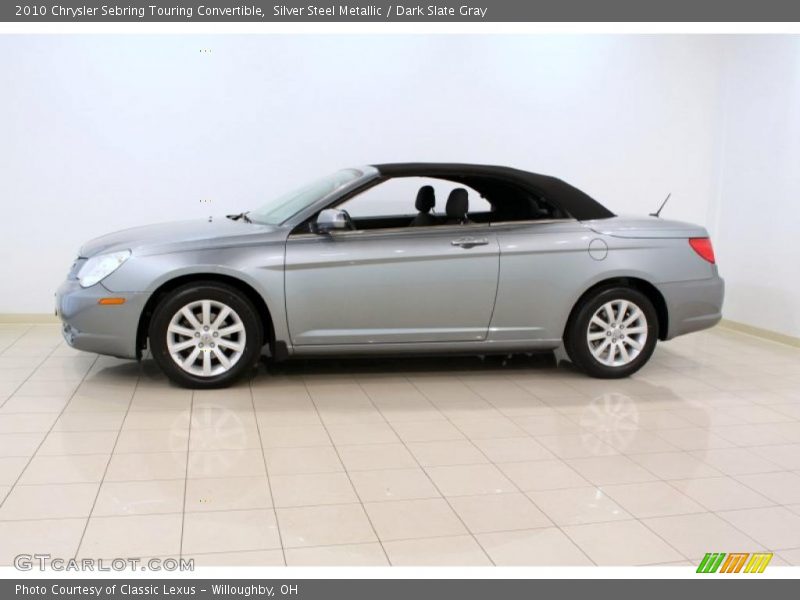 Silver Steel Metallic / Dark Slate Gray 2010 Chrysler Sebring Touring Convertible