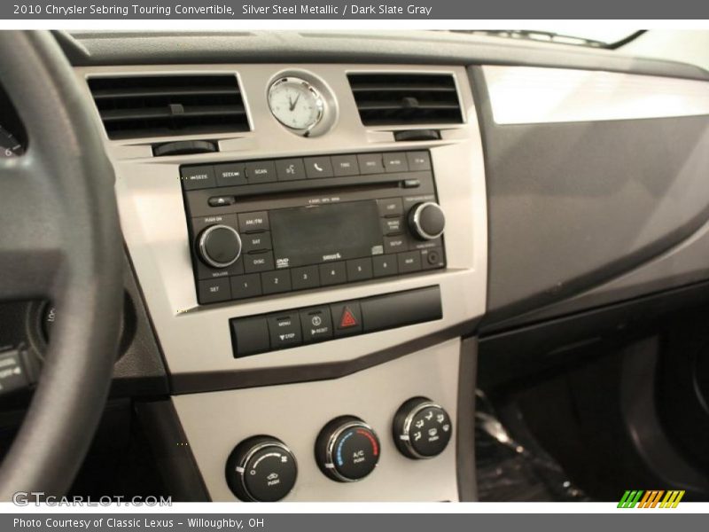 Silver Steel Metallic / Dark Slate Gray 2010 Chrysler Sebring Touring Convertible