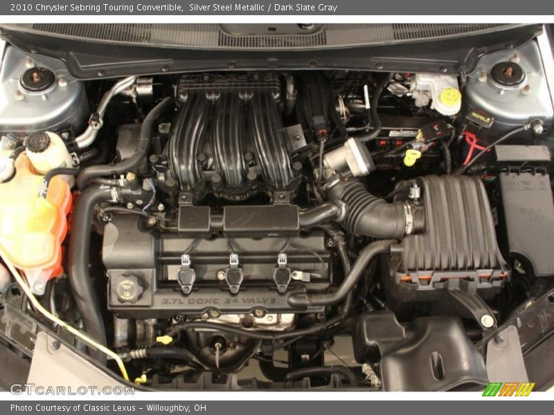 Silver Steel Metallic / Dark Slate Gray 2010 Chrysler Sebring Touring Convertible