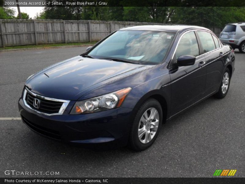 Royal Blue Pearl / Gray 2009 Honda Accord LX-P Sedan