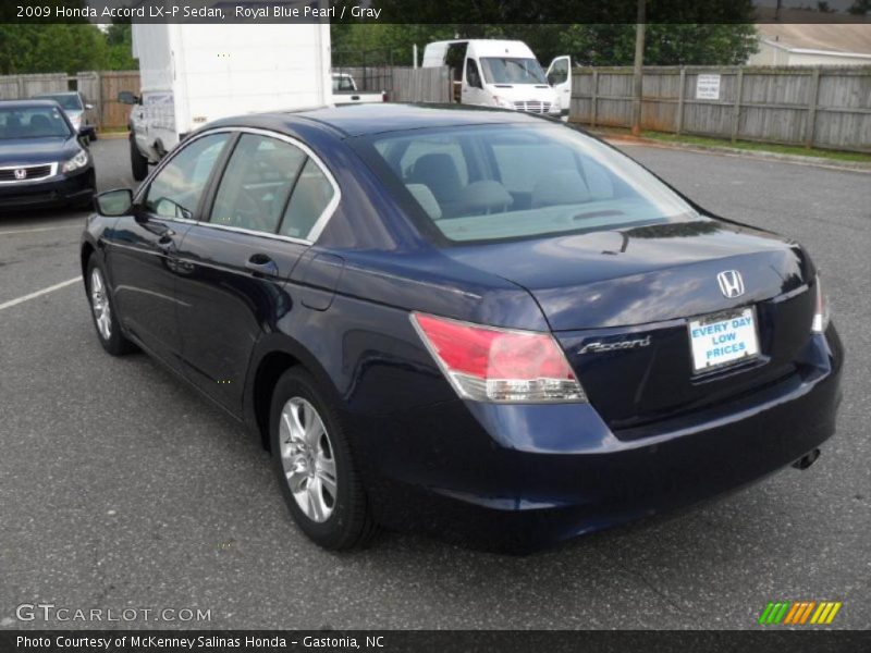 Royal Blue Pearl / Gray 2009 Honda Accord LX-P Sedan