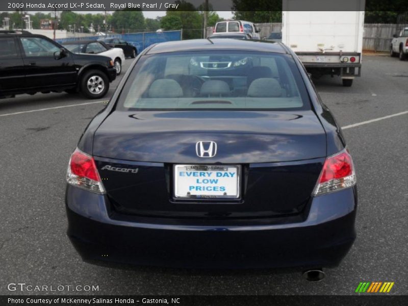 Royal Blue Pearl / Gray 2009 Honda Accord LX-P Sedan