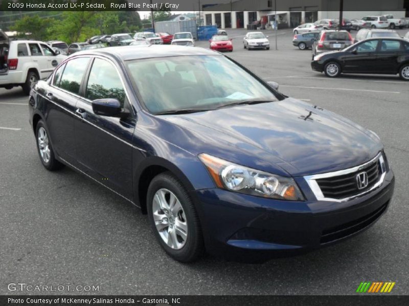 Royal Blue Pearl / Gray 2009 Honda Accord LX-P Sedan