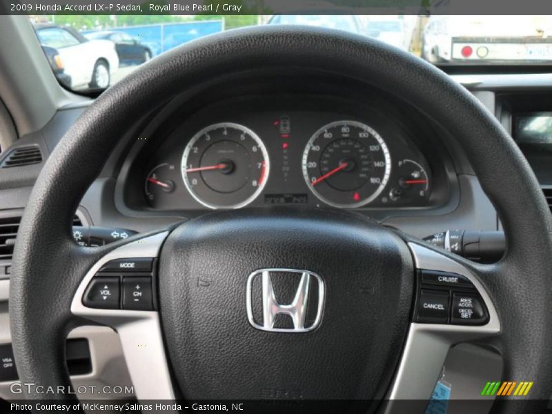 Royal Blue Pearl / Gray 2009 Honda Accord LX-P Sedan