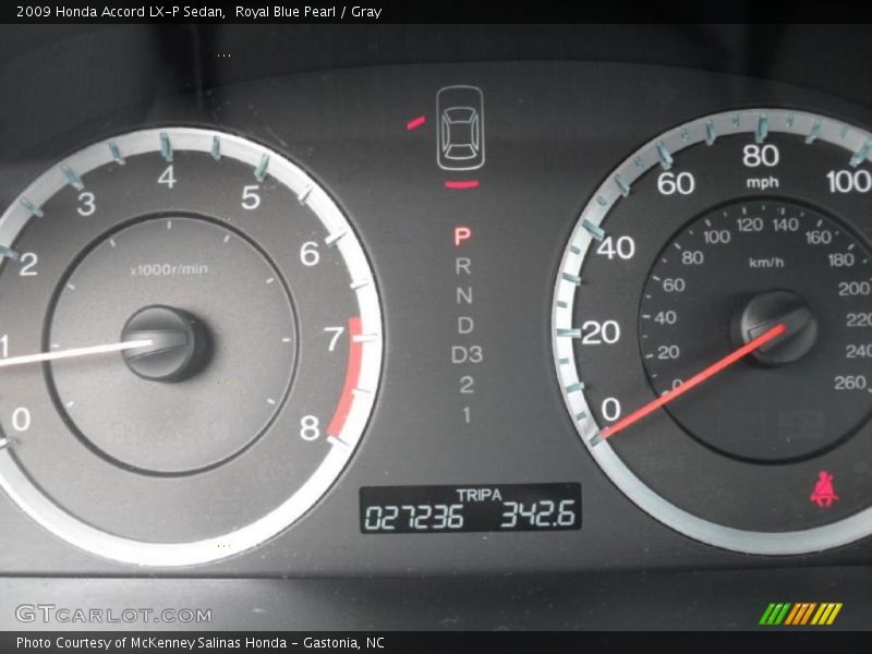 Royal Blue Pearl / Gray 2009 Honda Accord LX-P Sedan