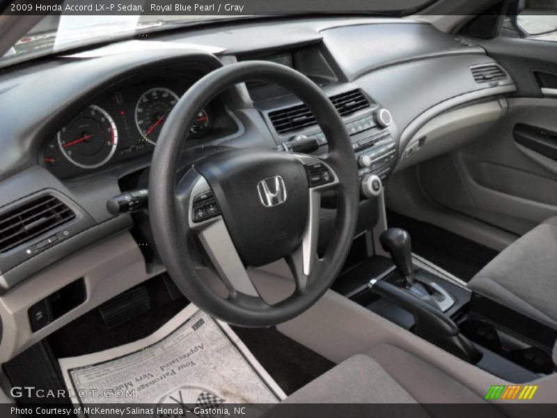 Royal Blue Pearl / Gray 2009 Honda Accord LX-P Sedan