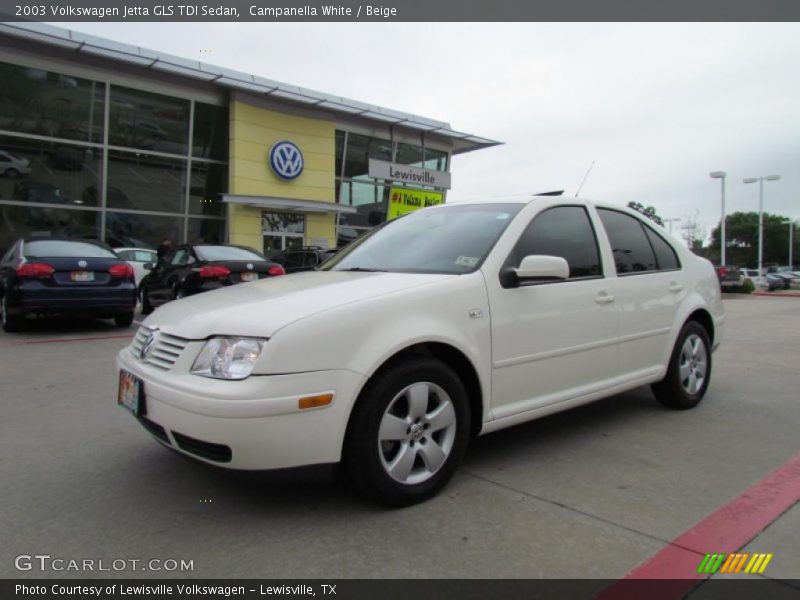 Campanella White / Beige 2003 Volkswagen Jetta GLS TDI Sedan