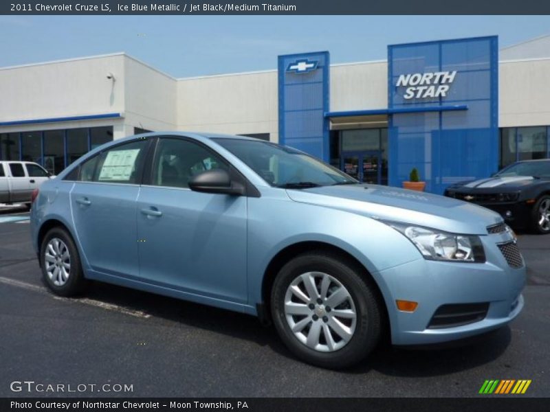 Ice Blue Metallic / Jet Black/Medium Titanium 2011 Chevrolet Cruze LS
