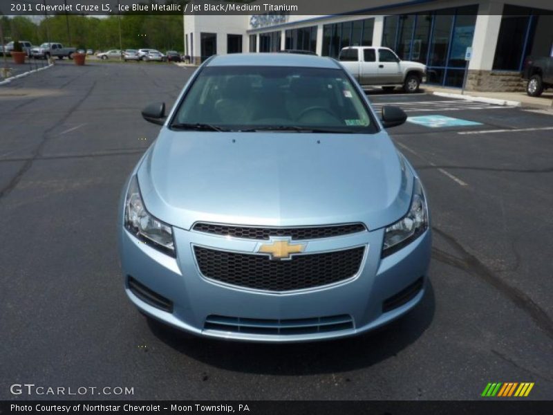 Ice Blue Metallic / Jet Black/Medium Titanium 2011 Chevrolet Cruze LS