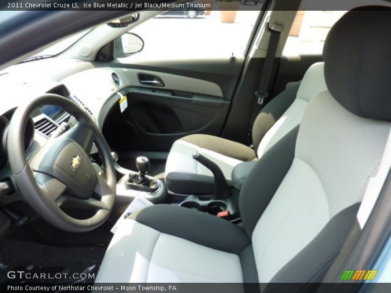 Ice Blue Metallic / Jet Black/Medium Titanium 2011 Chevrolet Cruze LS