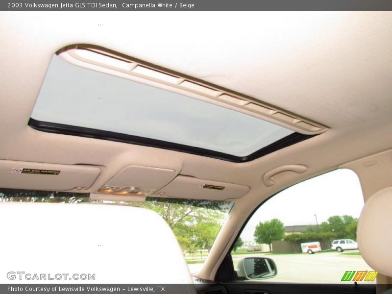 Sunroof of 2003 Jetta GLS TDI Sedan