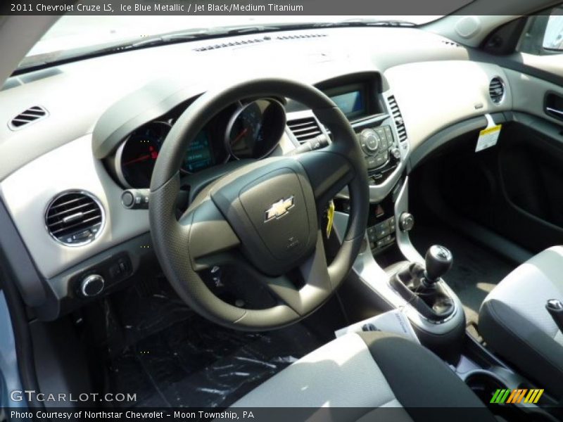 Ice Blue Metallic / Jet Black/Medium Titanium 2011 Chevrolet Cruze LS