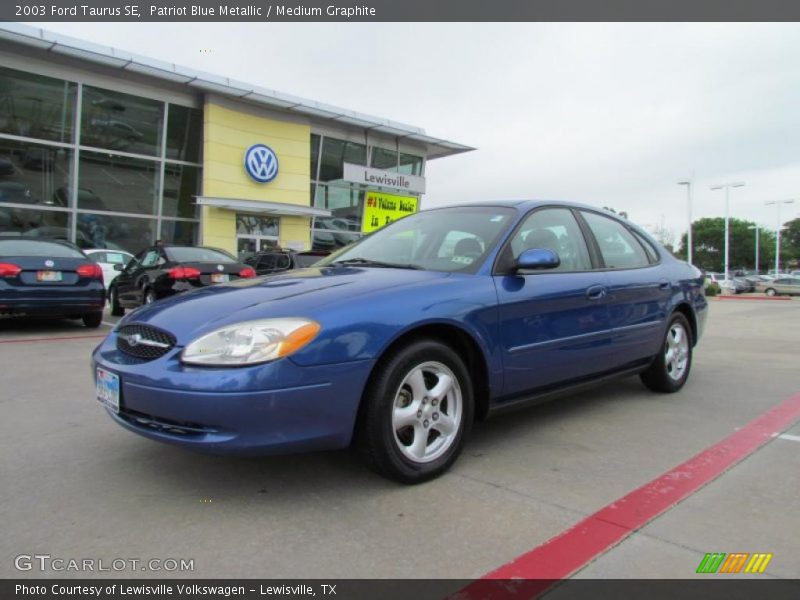 Patriot Blue Metallic / Medium Graphite 2003 Ford Taurus SE