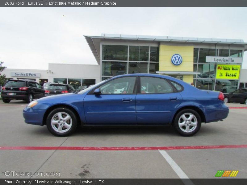 Patriot Blue Metallic / Medium Graphite 2003 Ford Taurus SE