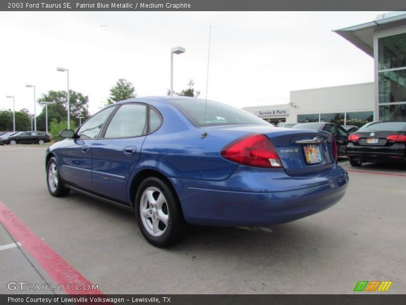 Patriot Blue Metallic / Medium Graphite 2003 Ford Taurus SE