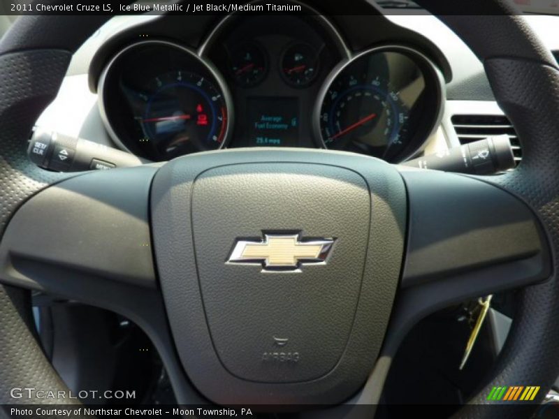 Ice Blue Metallic / Jet Black/Medium Titanium 2011 Chevrolet Cruze LS