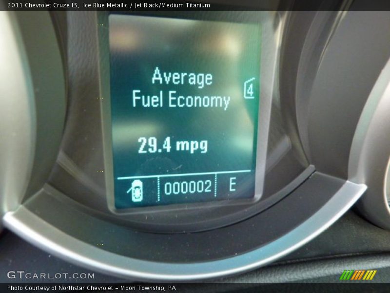 Ice Blue Metallic / Jet Black/Medium Titanium 2011 Chevrolet Cruze LS