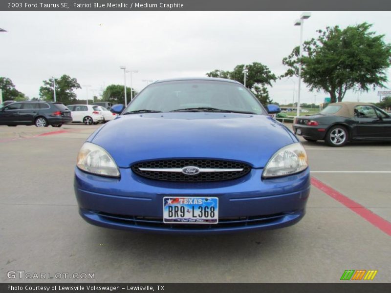 Patriot Blue Metallic / Medium Graphite 2003 Ford Taurus SE