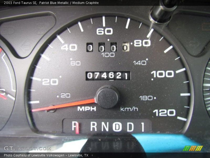 Patriot Blue Metallic / Medium Graphite 2003 Ford Taurus SE
