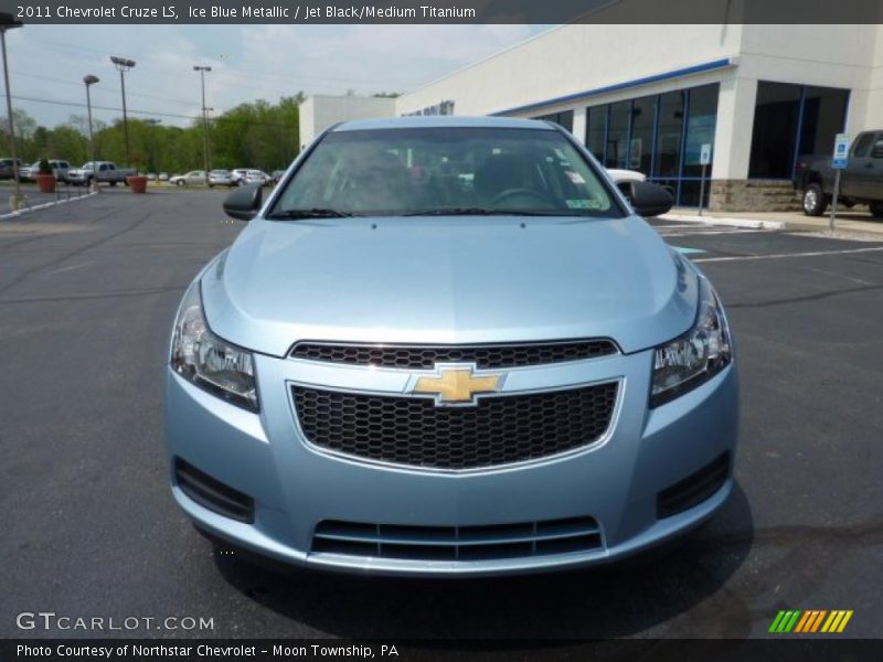 Ice Blue Metallic / Jet Black/Medium Titanium 2011 Chevrolet Cruze LS