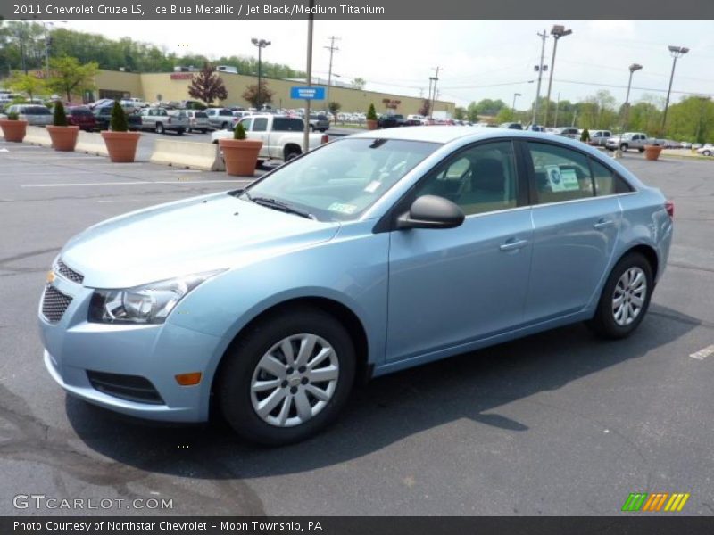 Ice Blue Metallic / Jet Black/Medium Titanium 2011 Chevrolet Cruze LS