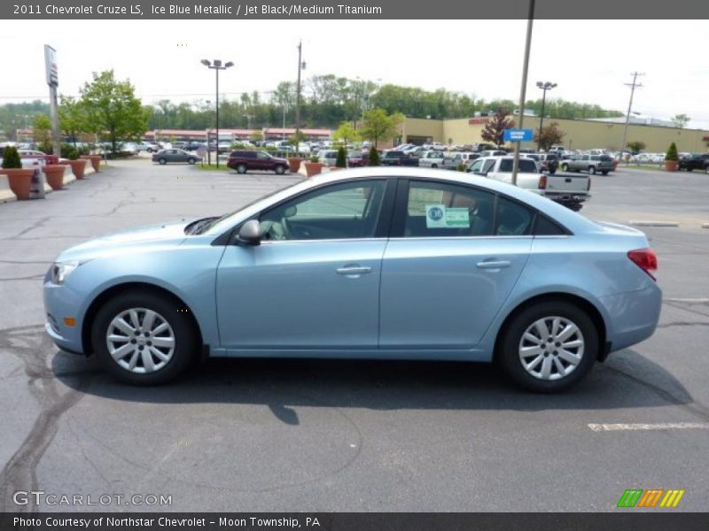 Ice Blue Metallic / Jet Black/Medium Titanium 2011 Chevrolet Cruze LS