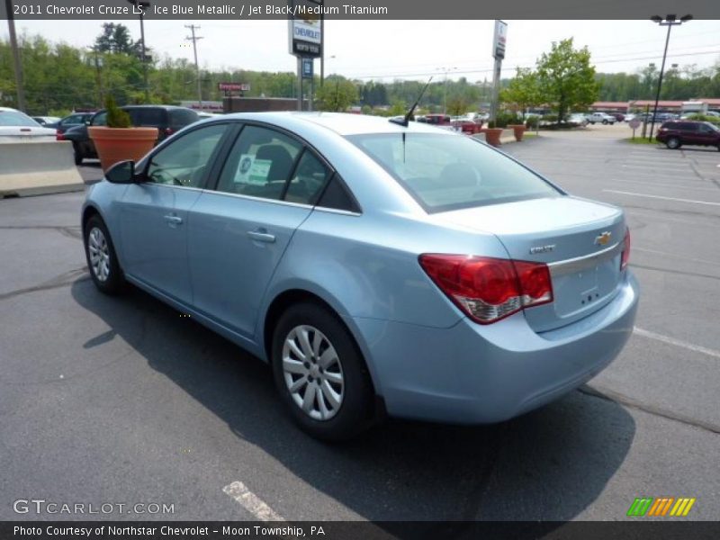 Ice Blue Metallic / Jet Black/Medium Titanium 2011 Chevrolet Cruze LS