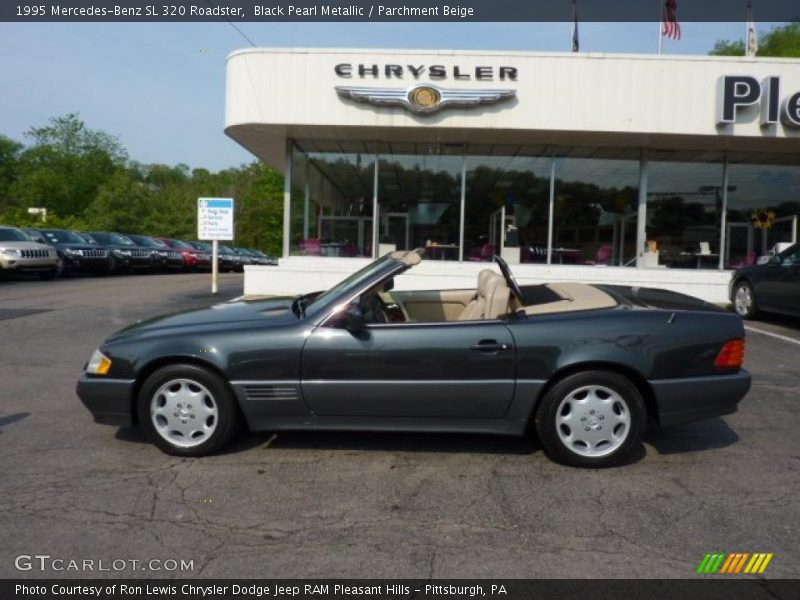 Black Pearl Metallic / Parchment Beige 1995 Mercedes-Benz SL 320 Roadster