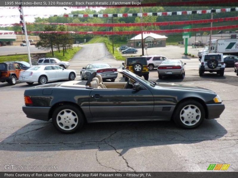 Black Pearl Metallic / Parchment Beige 1995 Mercedes-Benz SL 320 Roadster