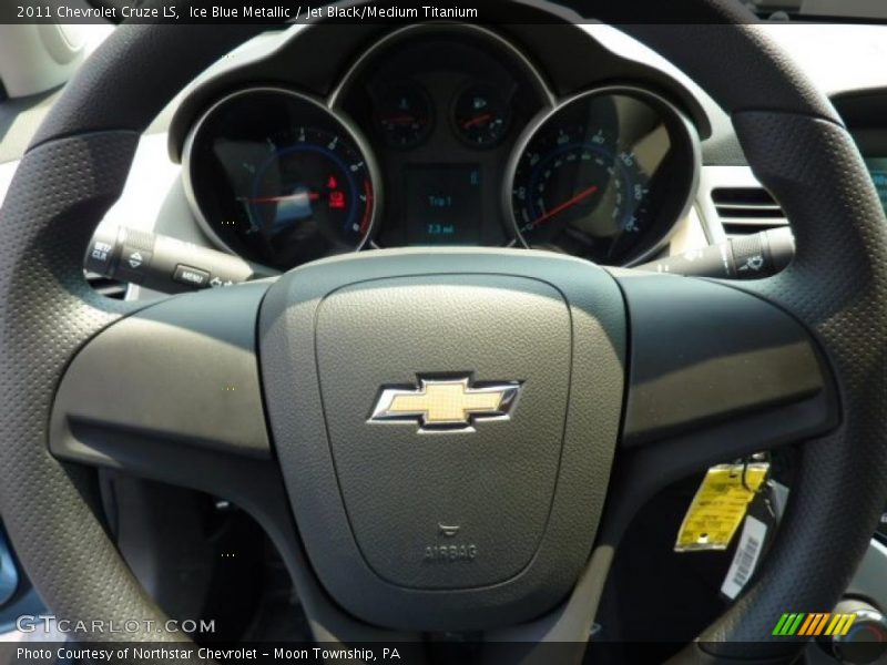 Ice Blue Metallic / Jet Black/Medium Titanium 2011 Chevrolet Cruze LS