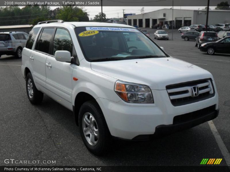 Taffeta White / Saddle 2008 Honda Pilot Value Package