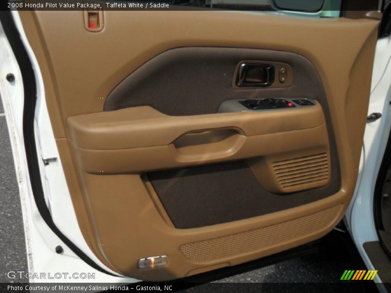 Taffeta White / Saddle 2008 Honda Pilot Value Package