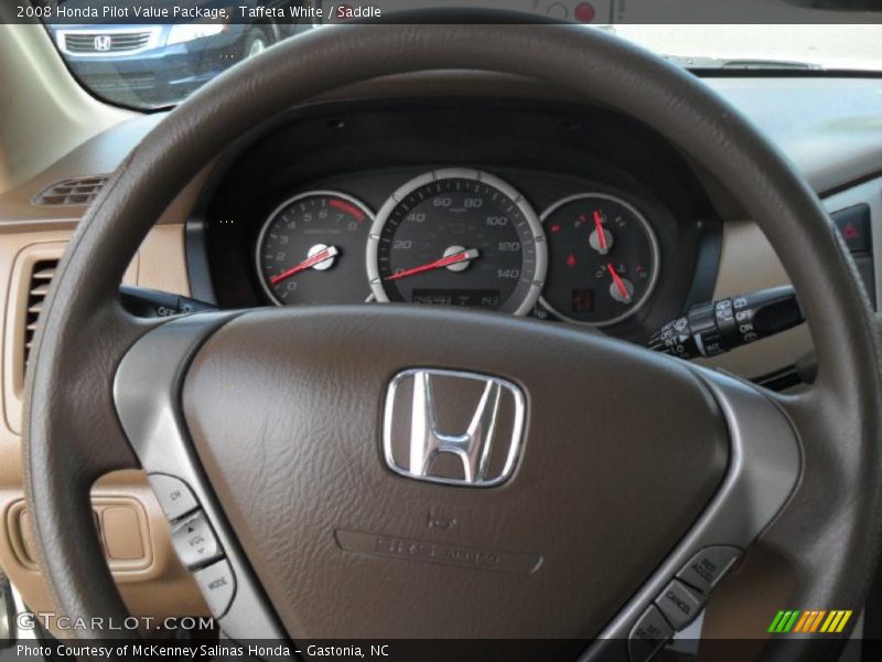 Taffeta White / Saddle 2008 Honda Pilot Value Package