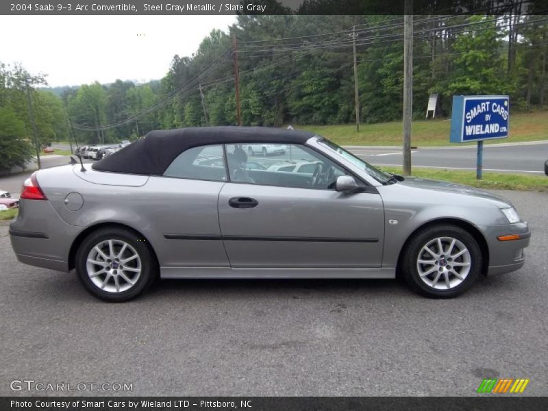 Steel Gray Metallic / Slate Gray 2004 Saab 9-3 Arc Convertible