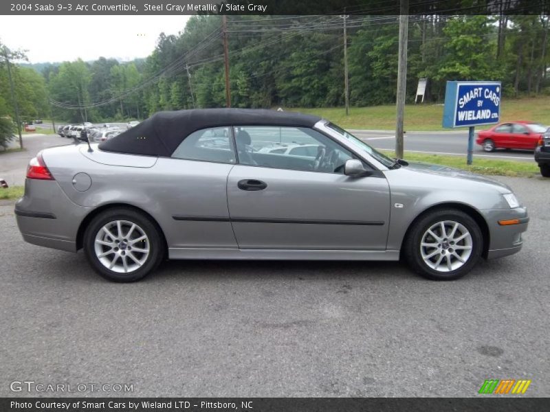 Steel Gray Metallic / Slate Gray 2004 Saab 9-3 Arc Convertible