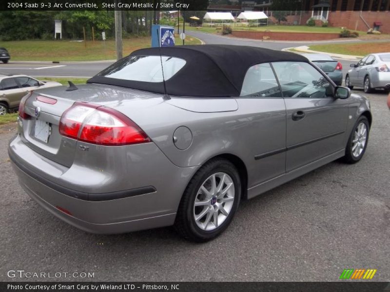 Steel Gray Metallic / Slate Gray 2004 Saab 9-3 Arc Convertible