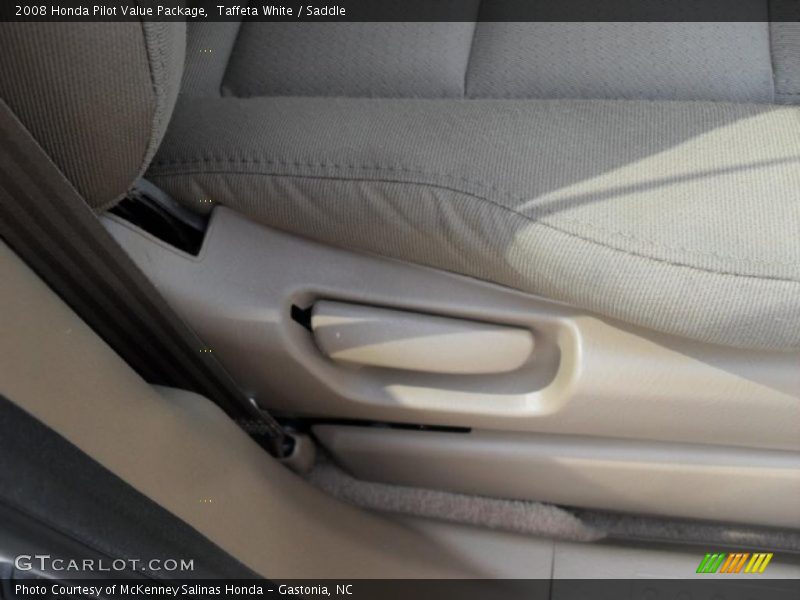 Taffeta White / Saddle 2008 Honda Pilot Value Package