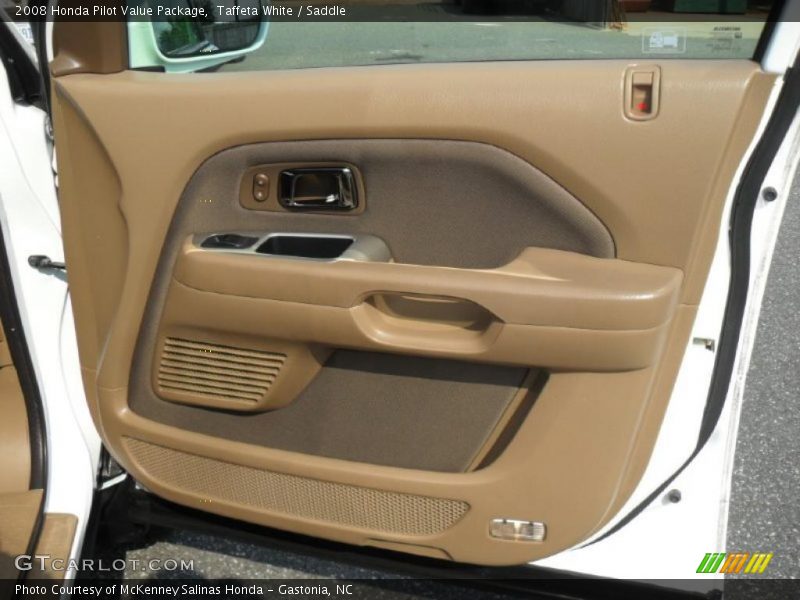 Taffeta White / Saddle 2008 Honda Pilot Value Package