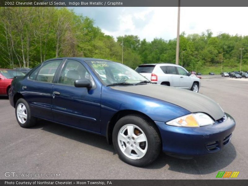 Indigo Blue Metallic / Graphite 2002 Chevrolet Cavalier LS Sedan
