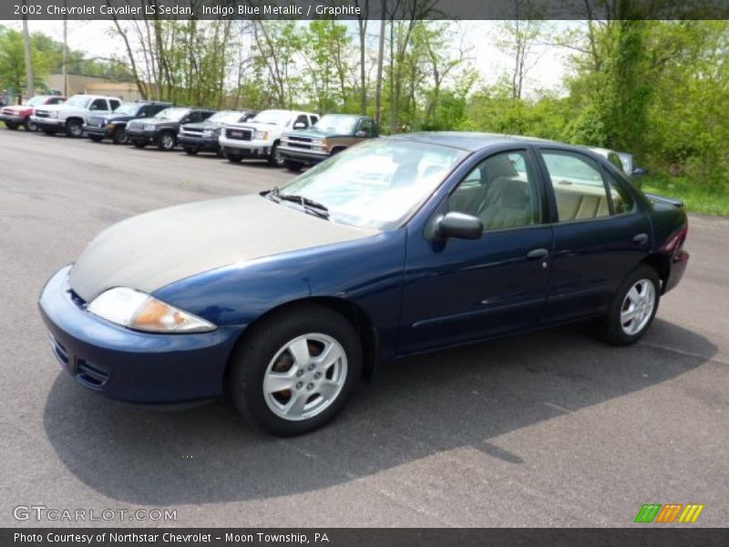 Indigo Blue Metallic / Graphite 2002 Chevrolet Cavalier LS Sedan