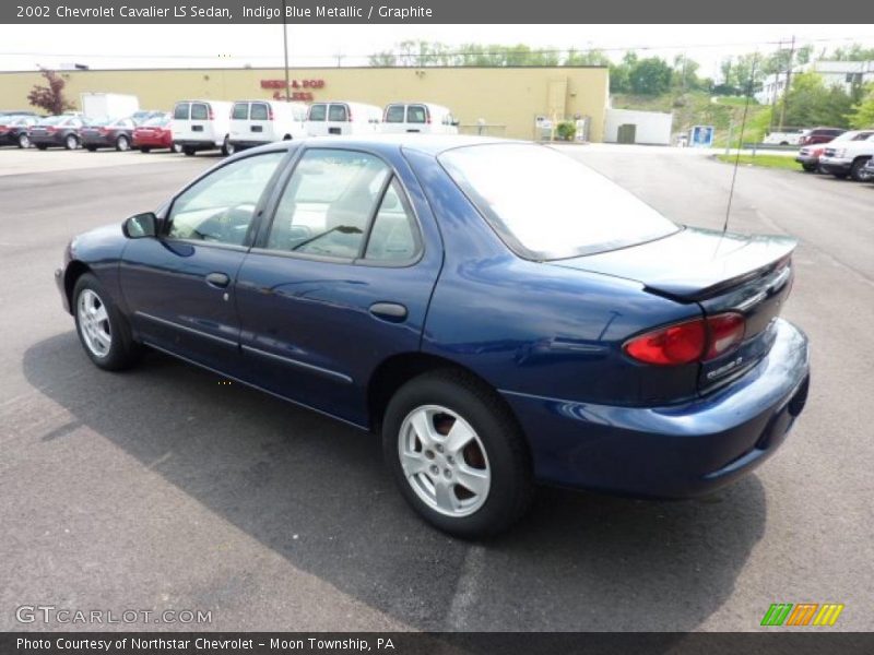 Indigo Blue Metallic / Graphite 2002 Chevrolet Cavalier LS Sedan