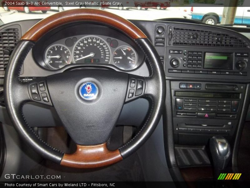 Steel Gray Metallic / Slate Gray 2004 Saab 9-3 Arc Convertible