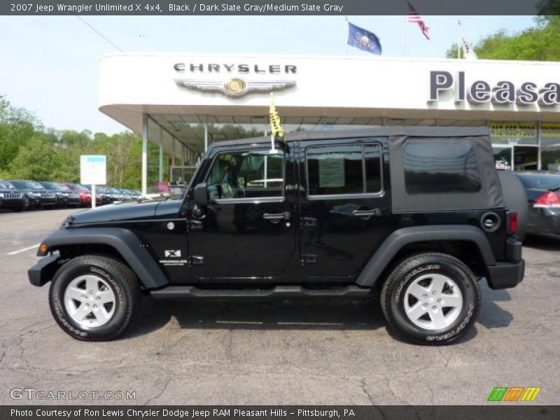 Black / Dark Slate Gray/Medium Slate Gray 2007 Jeep Wrangler Unlimited X 4x4