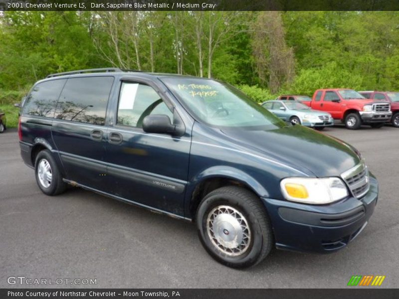 Dark Sapphire Blue Metallic / Medium Gray 2001 Chevrolet Venture LS