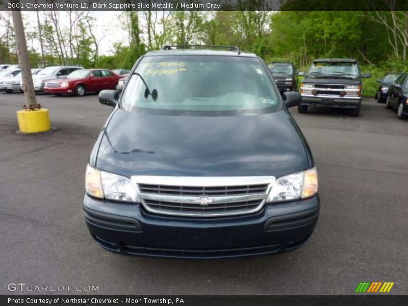 Dark Sapphire Blue Metallic / Medium Gray 2001 Chevrolet Venture LS