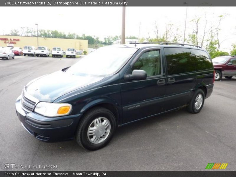 Dark Sapphire Blue Metallic / Medium Gray 2001 Chevrolet Venture LS