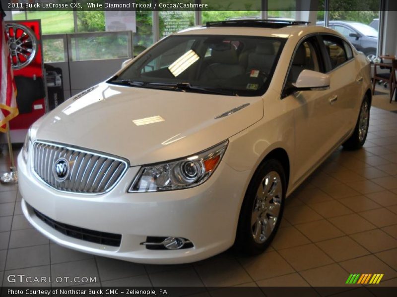 White Diamond Tricoat / Cocoa/Cashmere 2011 Buick LaCrosse CXS