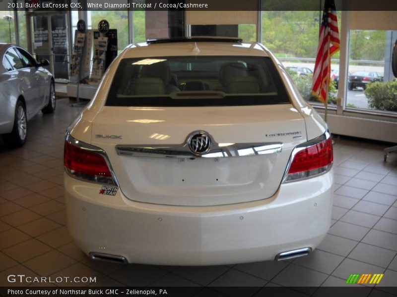 White Diamond Tricoat / Cocoa/Cashmere 2011 Buick LaCrosse CXS