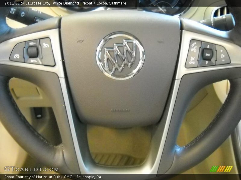 White Diamond Tricoat / Cocoa/Cashmere 2011 Buick LaCrosse CXS