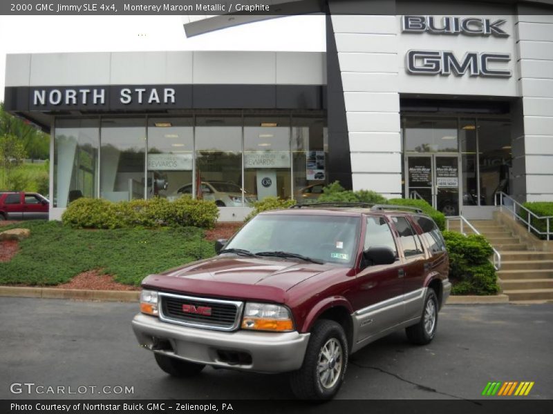 Monterey Maroon Metallic / Graphite 2000 GMC Jimmy SLE 4x4